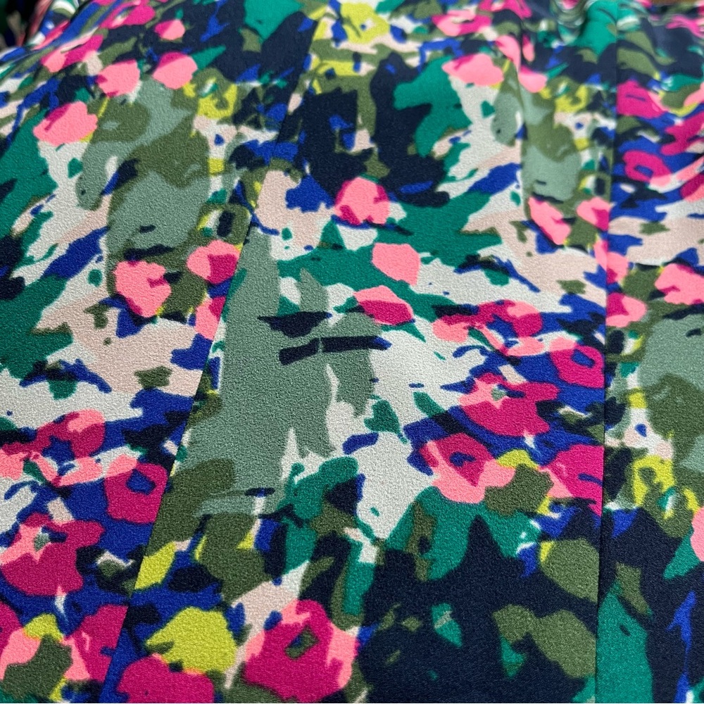 J.Crew Factory Printed Flutter Shirt Dress Floral Print Size 4 - Picture 8 of 8